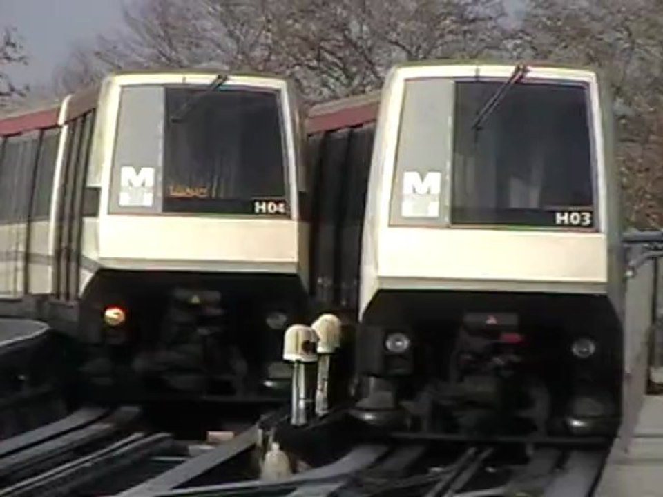 Rames VAL206 à la station Basso Cambo terminus de la ligne A du métro de Toulouse