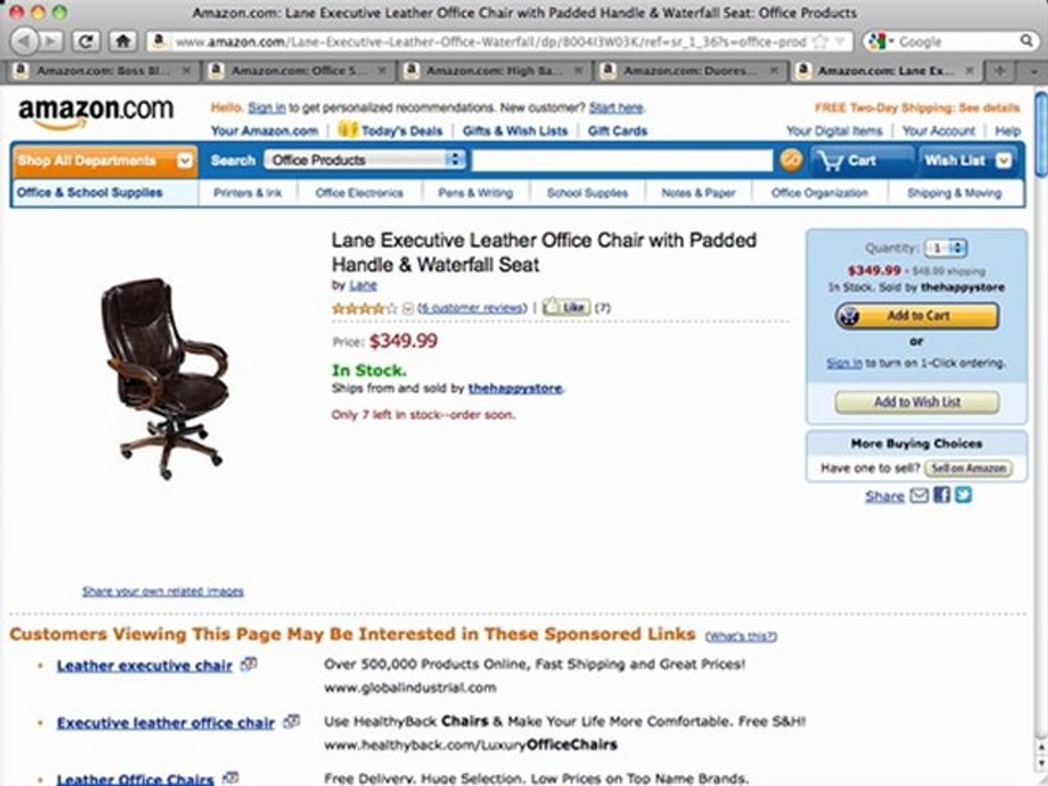 Lane Executive Leather Office Chair Review