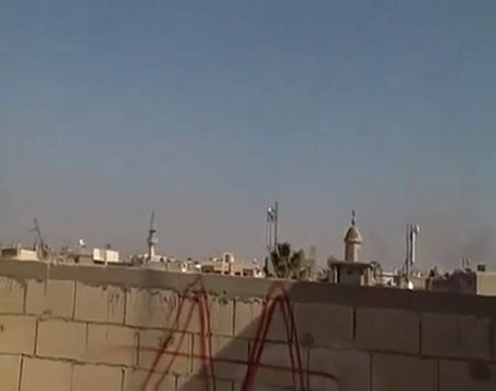 فري برس أعمدة الدخان تتصاعد من حي باب الدريب 5 2 2012