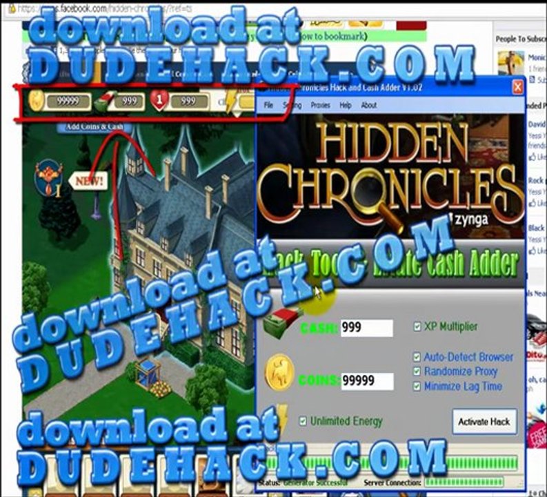 Hidden Chronicles Hacks V1.02  (Hidden Chronicles Facebook Hack 2012 )/ How to Hack Hidden Chronicles Working