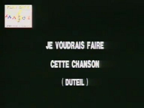 Duteil - Je voudrais faire cette chanson - karaoké