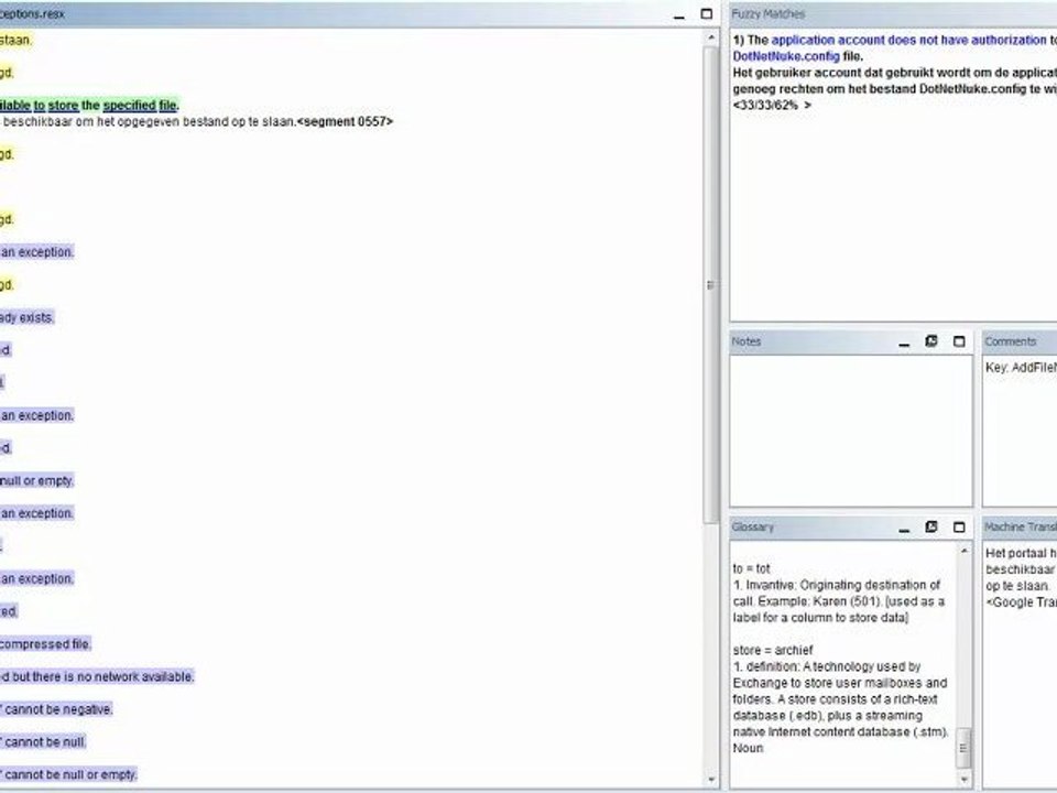 Tutorial vertalen met OmegaT van DotnetNuke - Übersetzen mit OmegaT Tutorial von DotNetNuke