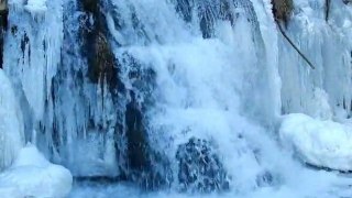 La cascade de l'Etanche gelée