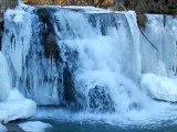 La cascade de l'Etanche gelée