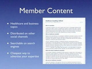 The Social Network For Healthcare  Consultants and Clients