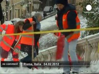 Italie : Rome lutte contre une neige tenace - no comment