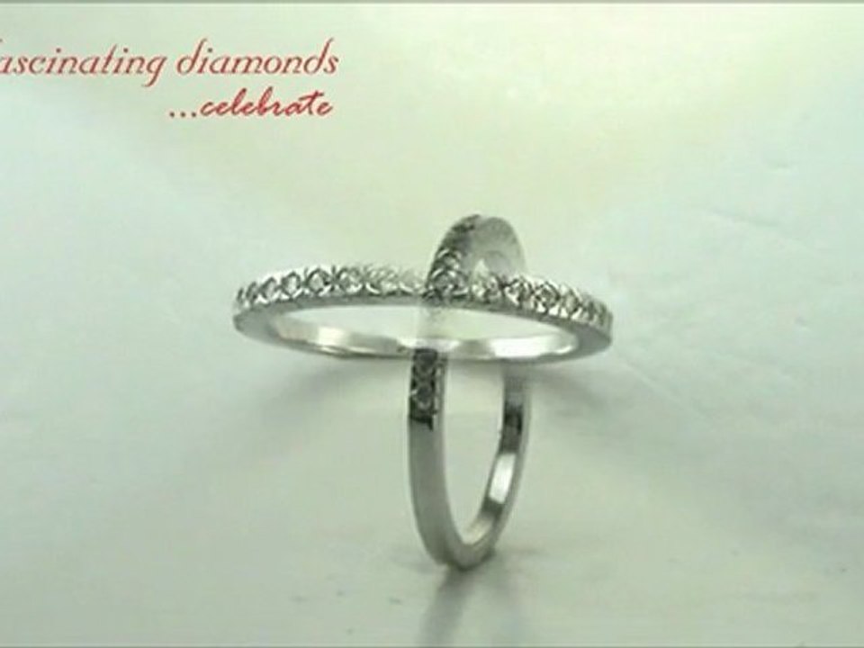 Round Cut Petite Diamond Anniversary Band W Round Cut Side Diamonds In Pave Setting