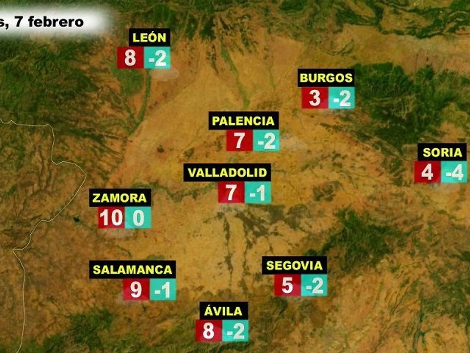 El tiempo en España por CCAA, el lunes 6 y el martes 7 de febrero