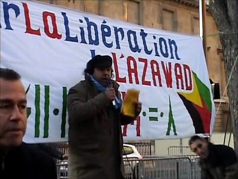 Intervention de Masin FERKAL au rassemblement de solidarité avec l'Azawad à Paris