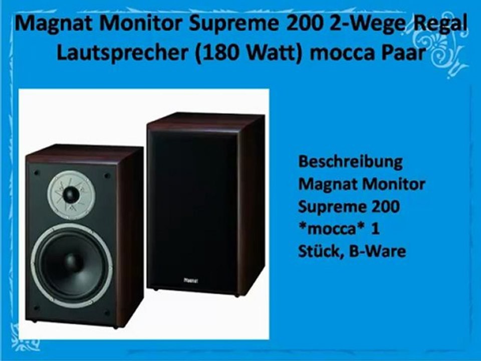 TOP 10 Magnat Monitor Supreme zu kaufen