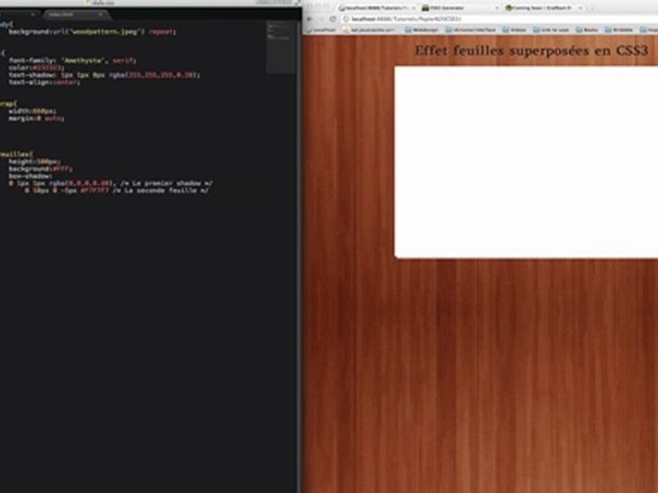 Tutoriel vidéo HTML-CSS : Feuilles CSS3