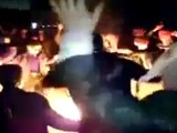 فري برس   حلب   السفيره    حرق العلم الروسي 5 2 2012 ج1