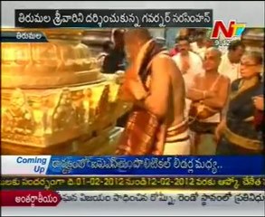 AP Governor Narasimhan Visits Tirumala