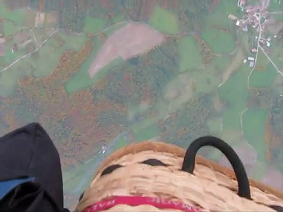 saut en parachute depuis une montgolfière