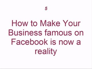 How to Make Your Business Famous on Facebook