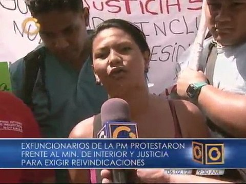 Exfuncionarios de la PM protestaron por el pago de reivindicaciones salariales