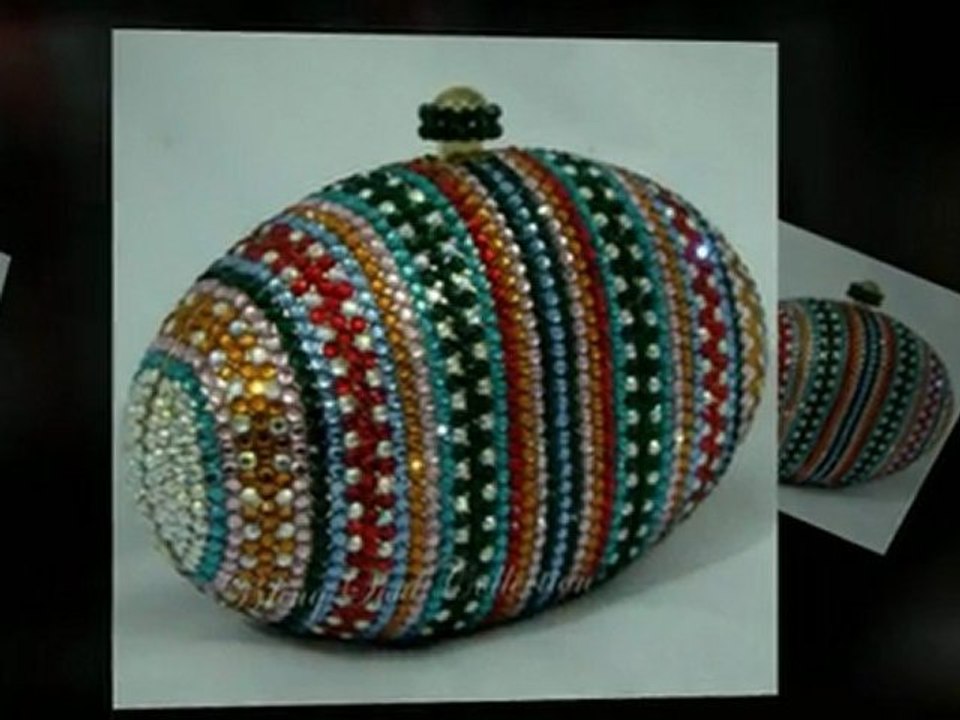 Multi-Color Egg Swarovski Crystal Bag