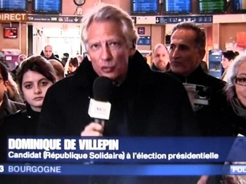 Interview de Villepin à Dijon (France3 Bourgogne, 06/02/2012)