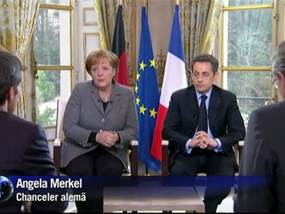 Merkel apoia Sarkozy