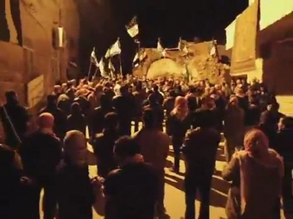 فري برس   حلب دارة عزة قبتان الجبل ـ مظاهرة مسائية نصرة لحمص و تنديدا بروسيا و الصين ـ 6 ـ 2 ـ 2012