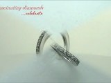 Round Cut Diamond Anniversary Band W Round Cut Side Stones In Pave Setting
