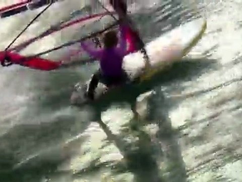 Transatlantique en windsurf - Sarah Hébert en stand by