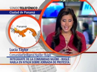 Integrante de la comunidad Ngobë-Buglé habla en NTN24 sobre jornada de protestas en Panamá