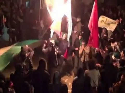 فري برس دمشق كفرسوسة مظاهرة رائعة نصرة لداريا وحمص ومضايا 6 2 2012