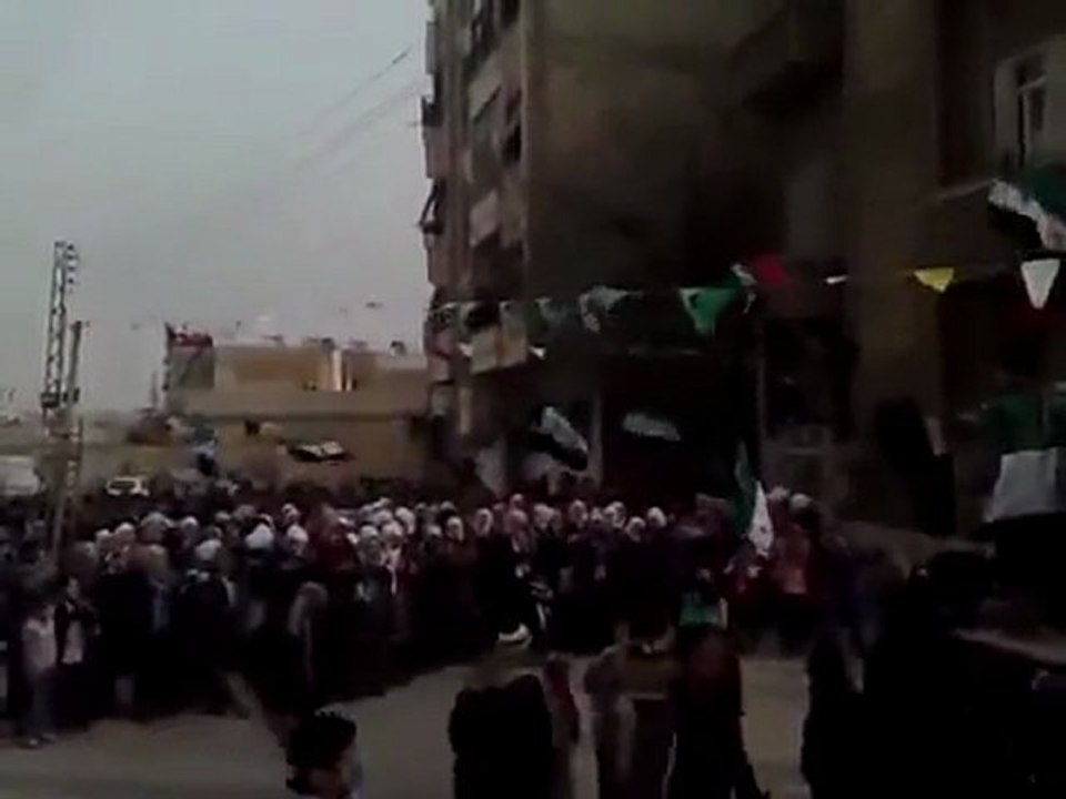 فري برس   دمشق حي برزة مظاهرة طلابية 6 2 2012