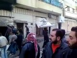 فري برس   حمص الخالدية اثار دمار احد المباني جراء القصف 6 2 2012