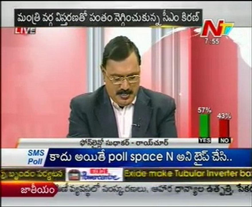 Live Show with KSR - YSR Cong Vasireddy Padma-TDP Rajendra Prasad-Cong Krishna Reddy - 02