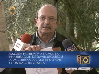 Exrector Ezequiel Zamora pide a la MUD aclarar situación de David Uzcátegui