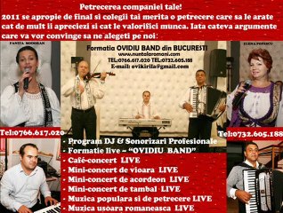 Muzica de petrecere - Formatia OVIDIU BAND din Bucuresti