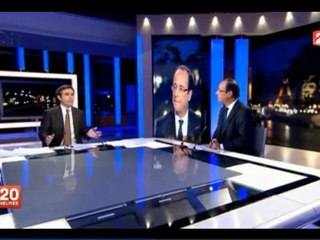 François Hollande JT France2 le 07-02-2012, Enfumage en règle...