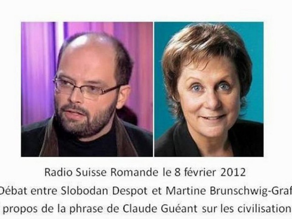 Sloboda Despot débat à la radio suisse romande des propos de Claude Guéant
