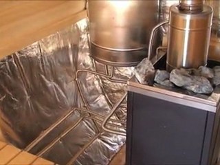 Круглая баня зимой