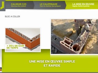 Mise en oeuvre bloc isolant Calimur