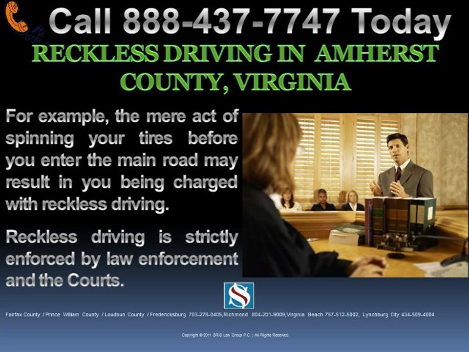 RECKLESS DRIVING AMHERST COUNTY VIRGINIA LAWYER