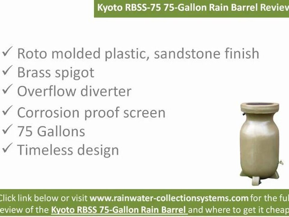 Kyoto RBSS-75 75-Gallon Rain Barrel Review