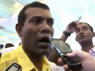 Maldivas: manifestación de apoyo al presidente despuesto