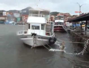 Amasra'da Tsunami'yi Andıran Görüntüler
