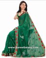 Dot Print Sarees | Designer Silk Sari | Stone Work Saree