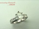 Oval Shape Diamond Engagement Ring Set In Channel & Pave Setting