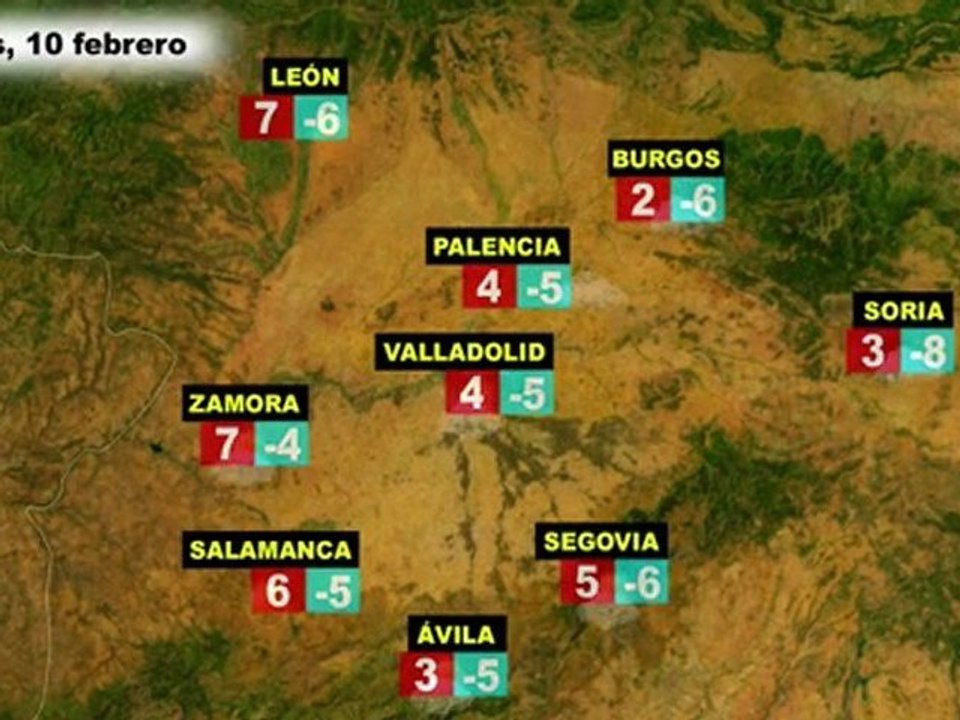 El tiempo en España por CCAA, el jueves 9 y el viernes 10 de febrero