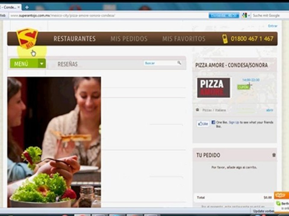Tutorial: como ordenar comida a domicilio con superantojo.com.mx