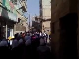 فري برس   دمشق برزة مظاهرة طلابية نصرة لحمص 8 2 2012