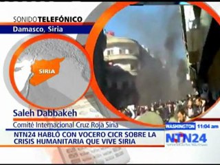 Vocero internacional de la Cruz Roja habla para NTN24 acerca de la dramática situación en Siria