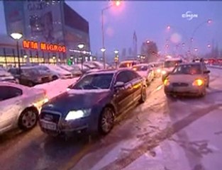 Başkent_te gün boyu devam eden kar yağışı akşam trafiğini kilitledi - CİHAN