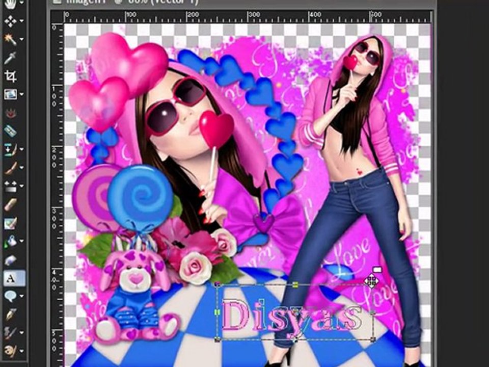 Tutorial de PSP en Español - Tag de San Valentin Love and Fantasy 3 de 3
