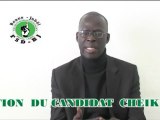 Déclaration du Candidat CHEIKH BAMBA DIEYE